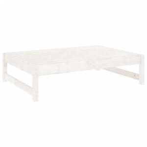 vidaXL Tuinvoetenbank 120x80 cm massief grenenhout wit