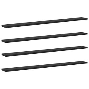 vidaXL Boekenplank Bord 3-laags 4 st 100 x 10 x 1,5 cm Bewerkt hout
