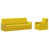 vidaXL Bankstel 2 pcs Geel fluweel
