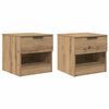 vidaXL Bed kast 2 st Artisan Eiken 40 x 39 x 40cm Bewerkt hout