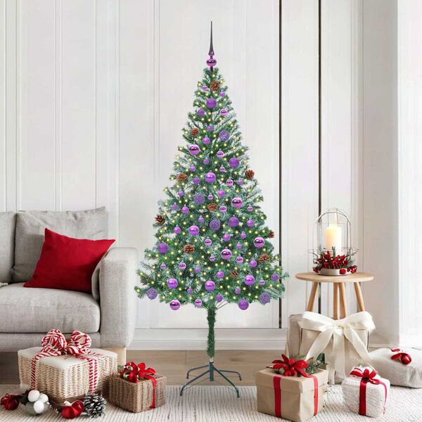 vidaXL Kunstkerstboom met 300 LED Groen 180 cm PVC en Staal