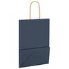vidaXL Papieren zakken 250 st met hengsels 15x8x21 cm blauw