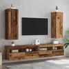 vidaXL Tv-meubelen 2 st 30,5x30x90 cm bewerkt hout oud houtkleurig