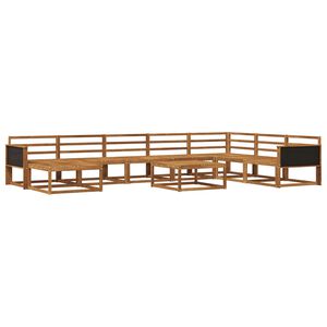 vidaXL Buiten bankenset 9 pcs Naturel Massief Acaciahout