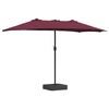 vidaXL Tuinparasol Bordeaux Rood 385 x 209 x 244 cm Polyester en staal