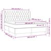 vidaXL Boxspring met matras fluweel donkerblauw 160x200 cm