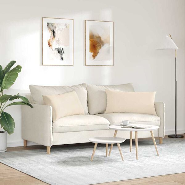 vidaXL Sofa Kussens 2 stuks Beige 80 x 40 cm Stof