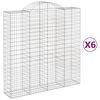 vidaXL Schanskorven 6 st gewelfd 200x50x200/220 cm ijzer