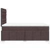 vidaXL Boxspring met matras stof donkerbruin 120x190 cm