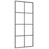 vidaXL Schuifdeur 90x205 cm aluminium en ESG-glas zwart