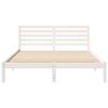 vidaXL Bedframe met hoofdeinde Wit 150 x 200 cm Massief grenenhout