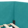 vidaXL Hoekbedframe Turquoise 100 cm x 200 cm Polyester en multiplex