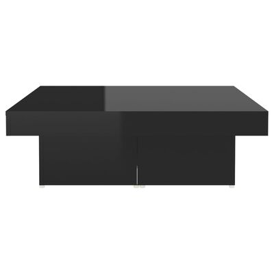 vidaXL Salontafel 90x90x28 cm spaanplaat hoogglans zwart