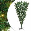 vidaXL Ondersteboven Kunst Kerstboom met Ballenset Groen 180 cm PVC