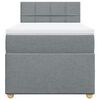 vidaXL Boxspring met matras stof lichtgrijs 100x200 cm
