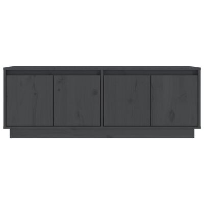 vidaXL Tv-meubel 110x34x40 cm massief grenenhout grijs