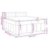 vidaXL Boxspring met matras stof lichtgrijs 200x200 cm