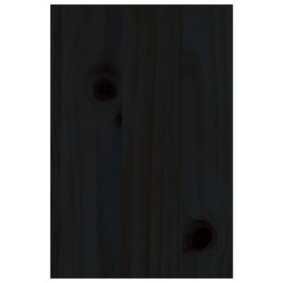vidaXL Monitorstandaard 81x20x30 cm massief grenenhout zwart