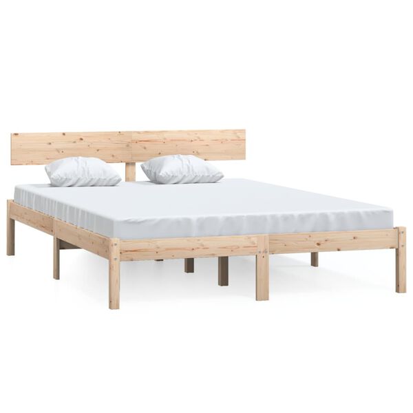 vidaXL Bedframe zonder matras massief hout 120x200 cm