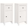vidaXL Dressoirs 2 st 40x35x80 cm massief grenenhout wit