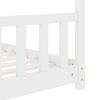 vidaXL Kinderbedframe massief grenenhout wit 80x160 cm