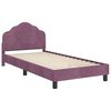 vidaXL Bedframe voor kinderen met hoofdbord Paars 90 x 200 cm Fluweel