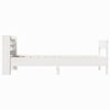 vidaXL Bedframe zonder matras massief grenenhout wit 90x190 cm