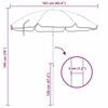 vidaXL Parasol Blauw en Wit 161 x 161 x 193 cm Polyester