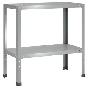 vidaXL Planttafel 100 x 40 x 80 cm Gegalvaniseerd staal zilver