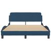 vidaXL Bedframe met hoofdeinde "Dover" 140x190 cm stof blauw