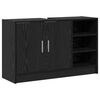 vidaXL Badkamerkast met plank Zwart Eiken 90 x 29 x 55 cm Bewerkt hout