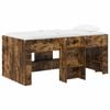 vidaXL Kinder Hoogslaper Gerookt eiken 80 x 160 cm Bewerkt hout