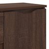 vidaXL Dressoir met lade Bruin Eiken 100 x 30 x 65,6 Bewerkt hout