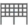 vidaXL Hoofdbord 125,5x4x100 cm massief grenenhout grijs