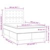 vidaXL Boxspring met matras en LED stof cr&egrave;mekleurig 120x190 cm