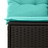 vidaXL Tuin Sofa Set met opslag 7 pcs Zwart en Blauw poly rattan