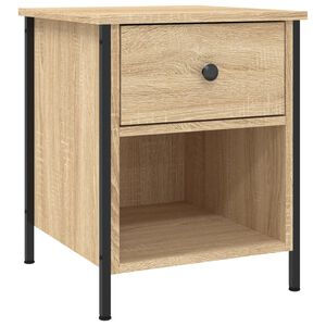 vidaXL Nachtkastje 40x42x50 cm bewerkt hout sonoma eikenkleurig