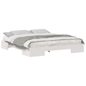 vidaXL Bedframe Wit 200 x 200 cm
