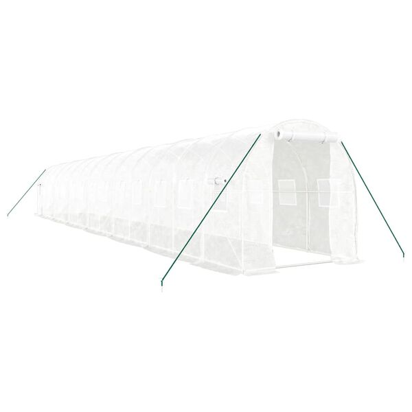 vidaXL Tuinkas met stalen frame 28 m&sup2; 14x2x2 m wit