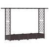 vidaXL Verhoogd Bed met Trellis en Dak Bruin 203 x 40 x 121 cm PP
