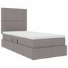 vidaXL Opslag bed met matras met matras Taupe 90 x 200 cm Polyester