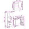 vidaXL 3-delige Badkamermeubelset bewerkt hout gerookt eikenkleurig