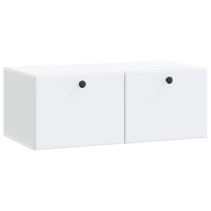 vidaXL Wandbeugel TV-kast 78,5 x 41 x 30 cm Wit Bewerkt hout