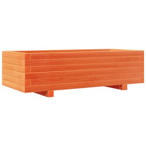 vidaXL Plantenbak 90x40x26,5 cm massief grenenhout wasbruin