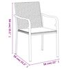 vidaXL Tuinstoelen 4 st met kussens 56x59x84 cm poly rattan zwart