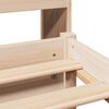 vidaXL Bed met boekenkast zonder matras massief grenenhout 135x190 cm