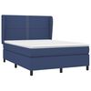 vidaXL Boxspring met matras stof blauw 140x200 cm