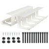 vidaXL Kabelgoot voor onder bureau 2 st Wit 43 x 12 x 10 cm Staal