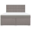 vidaXL Boxspring met matras stof taupe 180x200 cm