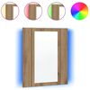vidaXL Badkamerspiegelkast LED 40x12x45 cm bewerkt hout artisan eiken